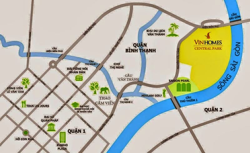 Location of Vinhomes Central Park